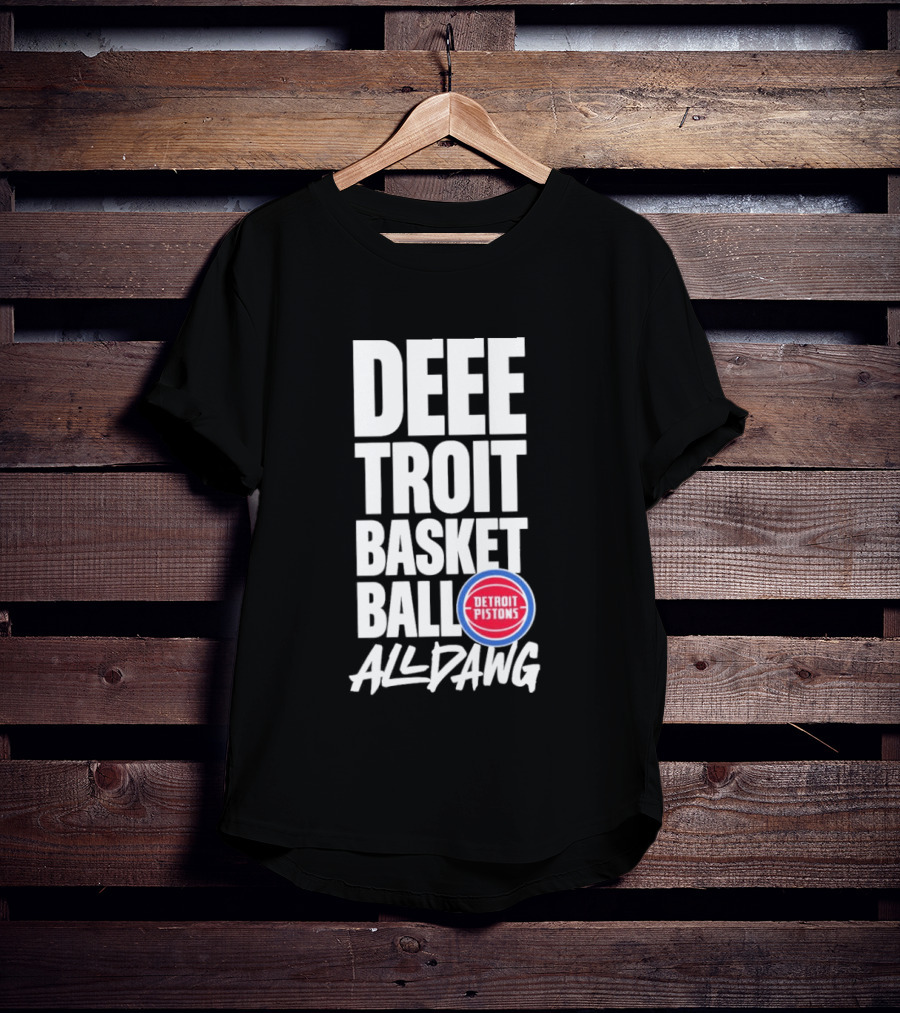 Detroit Pistons Deeetroit Basketball All Dawg T-Shirt