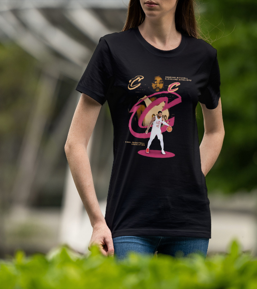 Donovan Mitchell Cleveland Cavaliers Basketball C Legacy 45 T-Shirt