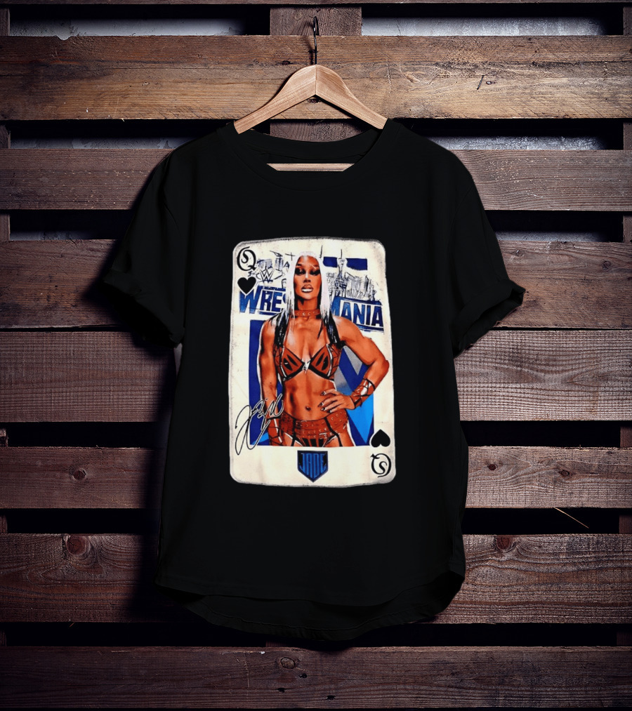 WrestleMania Jade Cargill WWE Playing Card Image T-Shirt