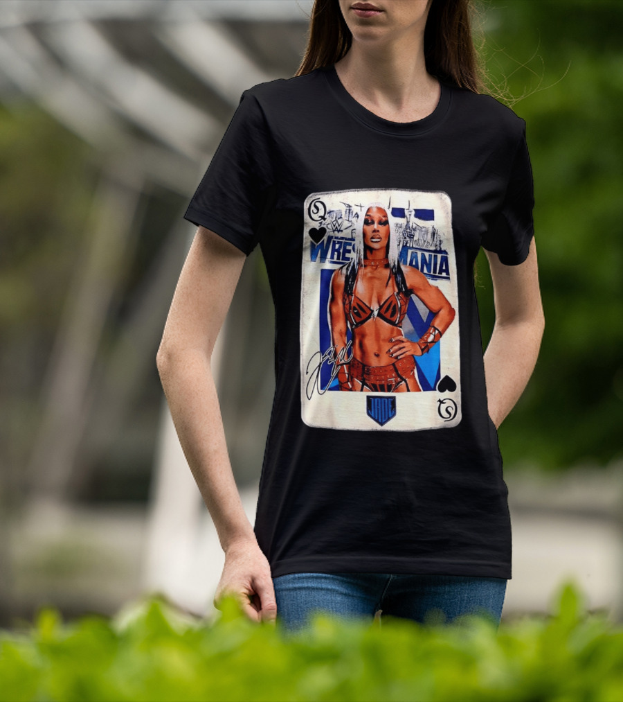 WrestleMania Jade Cargill WWE Playing Card Image T-Shirt