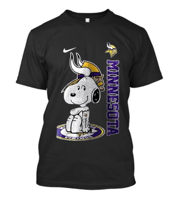 Minnesota Vikings Peanuts Snoopy Thank You For The Memories T-Shirt