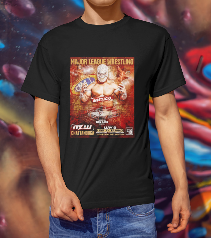 Mistico Major League Wrestling May 9 Live TV Taping The Signal Chattanooga T-Shirt