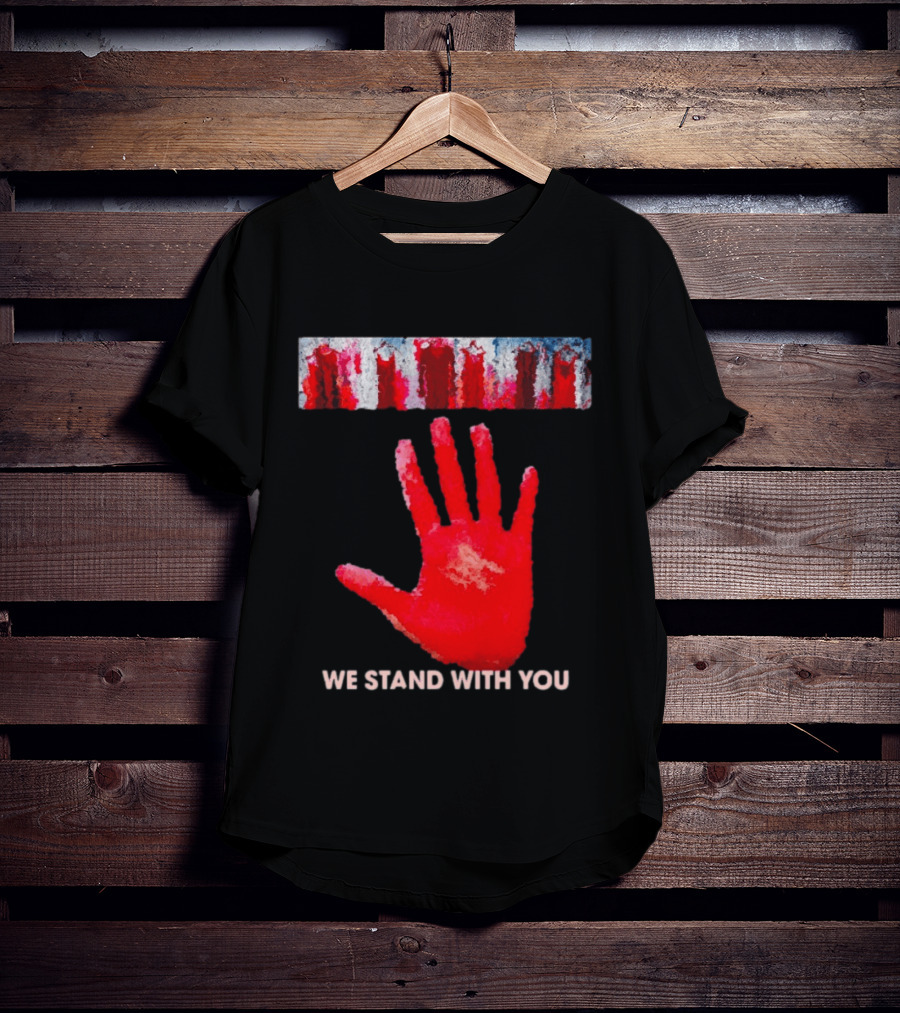 Red Dress Day We Stand With You Handprint T-Shirt
