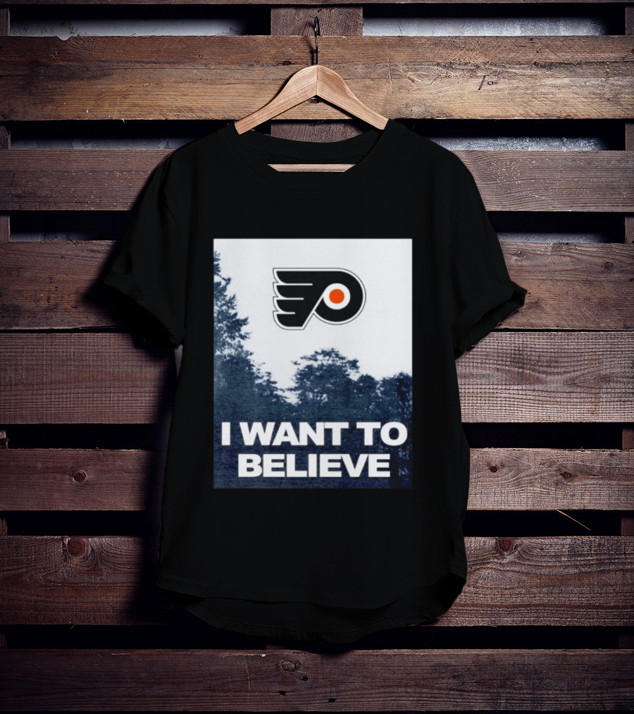 Philadelphia Flyers I Want To Believe UFO Hockey T-Shirt