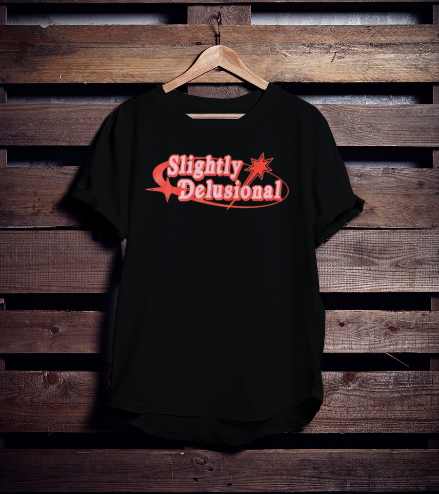 Slightly Delusional Whimsical Star Design With Swirling Orbit T-Shirt