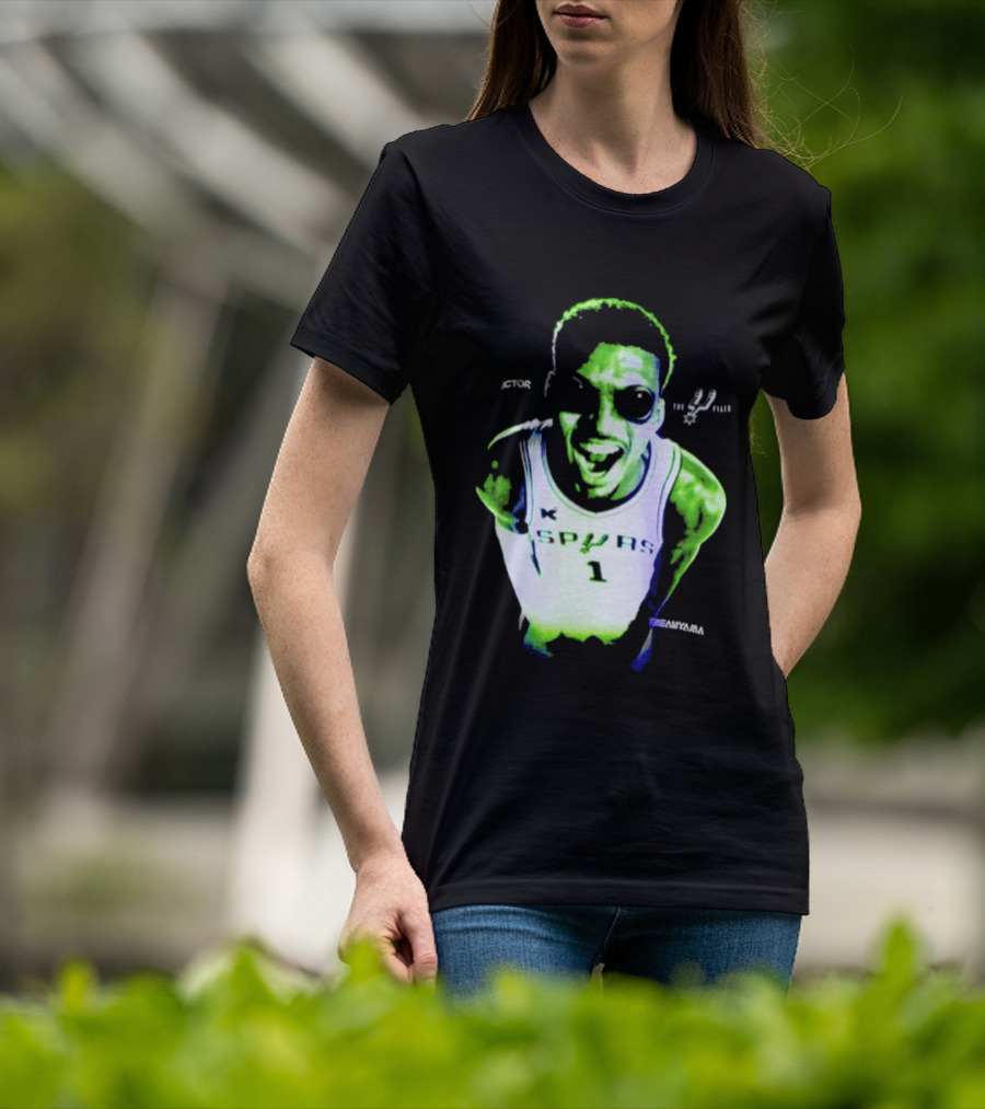 The Alien Victor Wembanyama Spurs X Files Mashup Paranormal Basketball T-Shirt