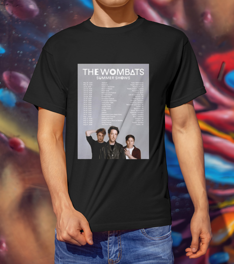 The Wombats Summer Shows 2026 Tour Dates And Locations T-Shirt
