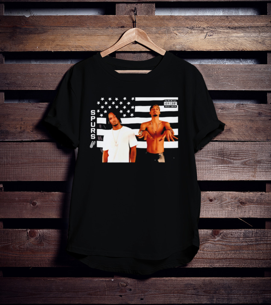 Spurs Wemby And Castle Stankonia American Flag T-Shirt
