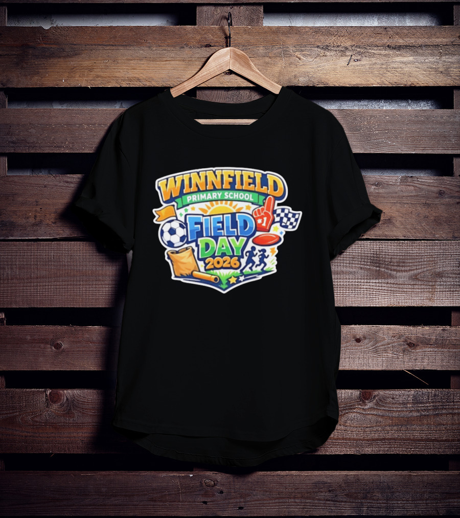 Winnfield Primary School Field Day 2026 Soccer Race Checkered Flags T-Shirt