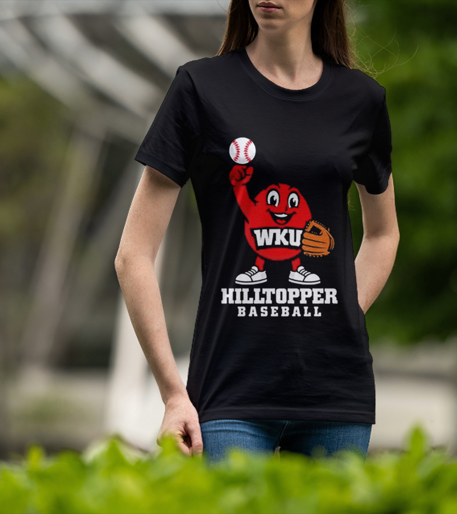 WKU Hilltopper Baseball Mascot With Glove And Ball T-Shirt