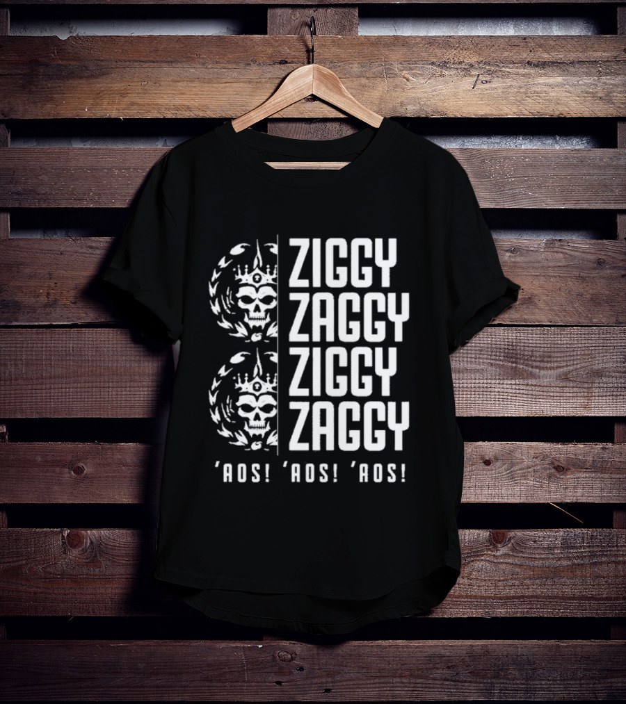 Ziggy Zaggy Ziggy Zaggy Aos Aos Aos Skull Crown Laurel T-Shirt