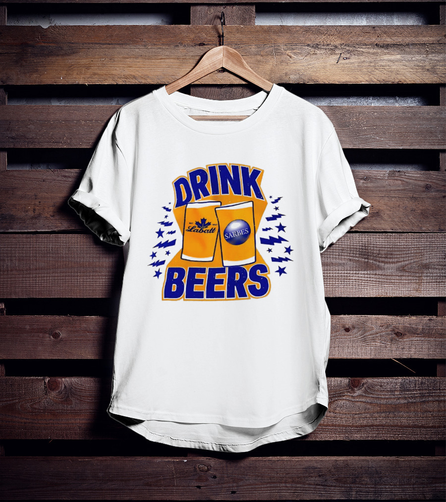 Buffalo Sabres Labatt Drink Beers Electric Stars T-Shirt