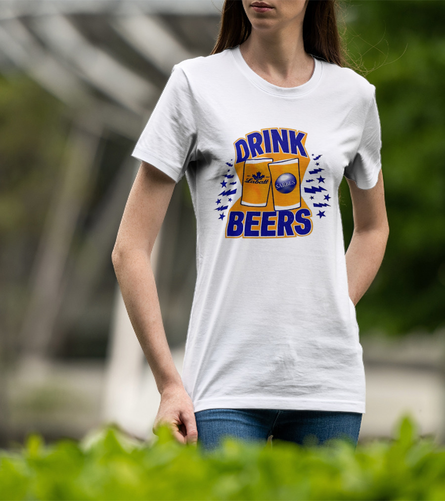 Buffalo Sabres Labatt Drink Beers Electric Stars T-Shirt