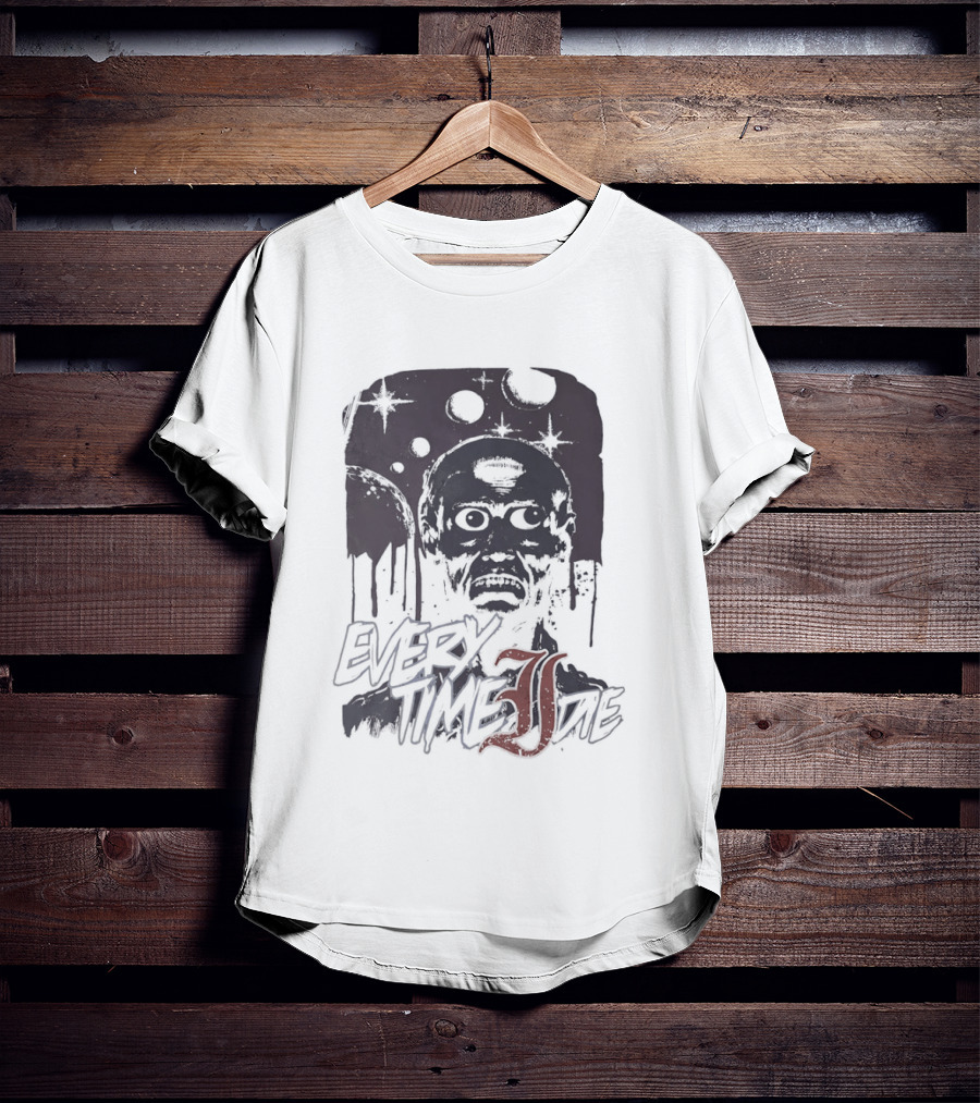 Every Time I Die Zombie Skull Dripping Paint Horror T-Shirt