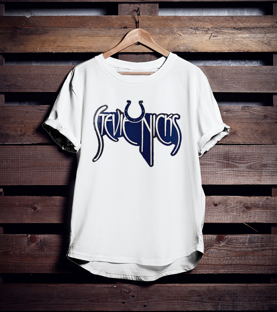 Indianapolis Colts Stevie Nicks Don't Be A Lady Colts Horseshoe T-Shirt