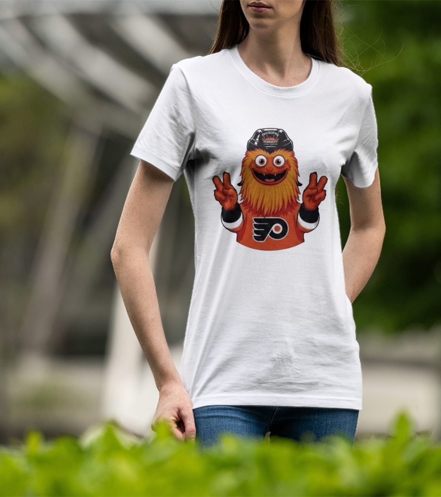 Philadelphia Flyers Gritty Peace Victory Hockey Fan Favorite T-Shirt
