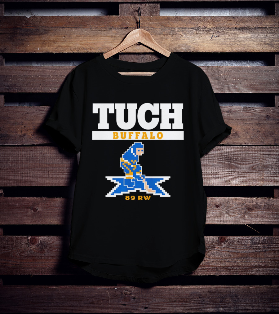 Tuch Buffalo Sabres 89 RW Classic Pixel Hockey T-Shirt