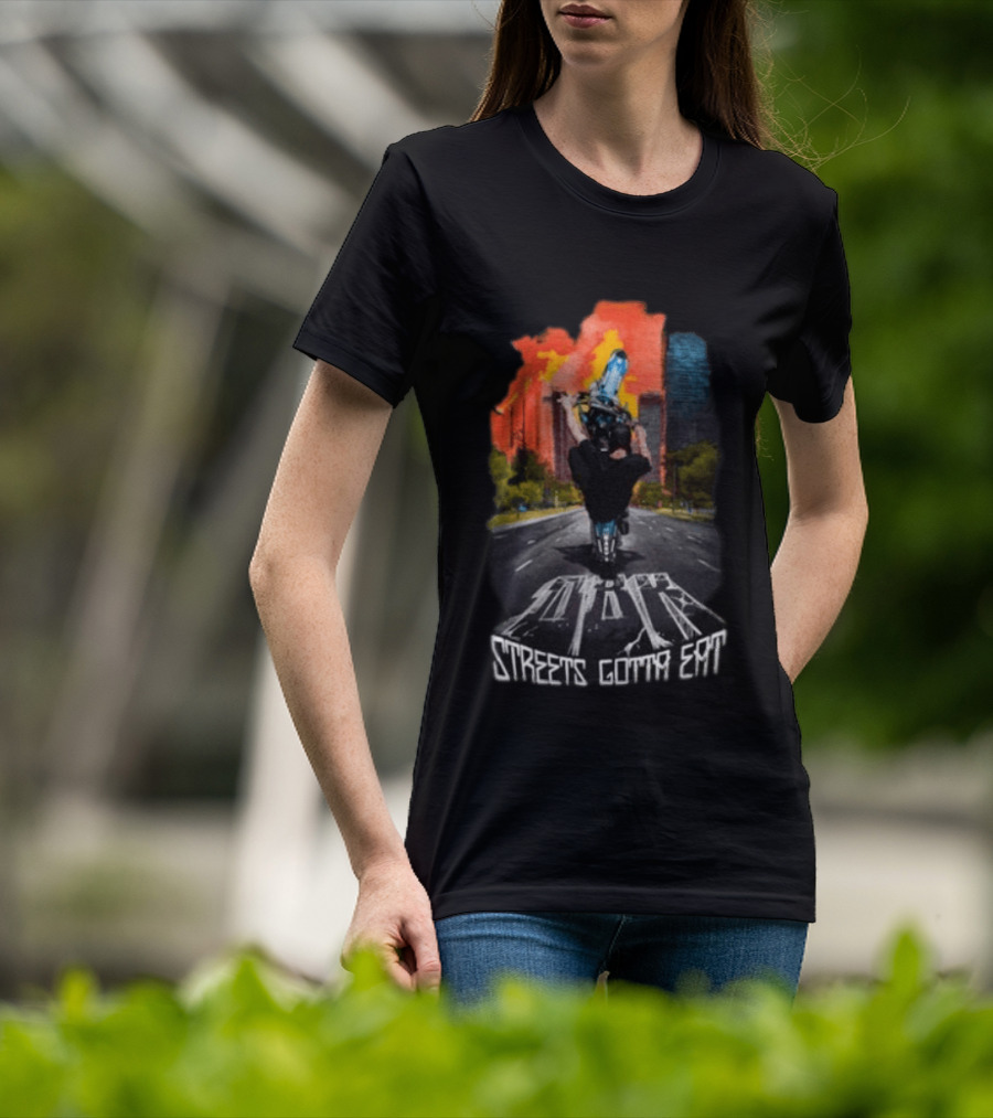 Dirt Bike Kidz Streets Gotta Eat Urban Rider Scene T-Shirt