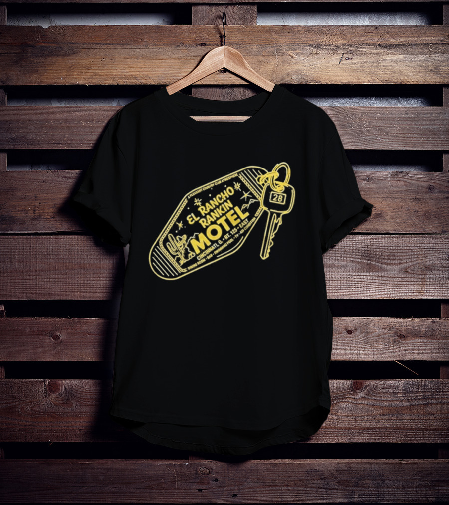 El Rancho Rankin Motel Key Fob Vintage Room 28 Cactus T-Shirt