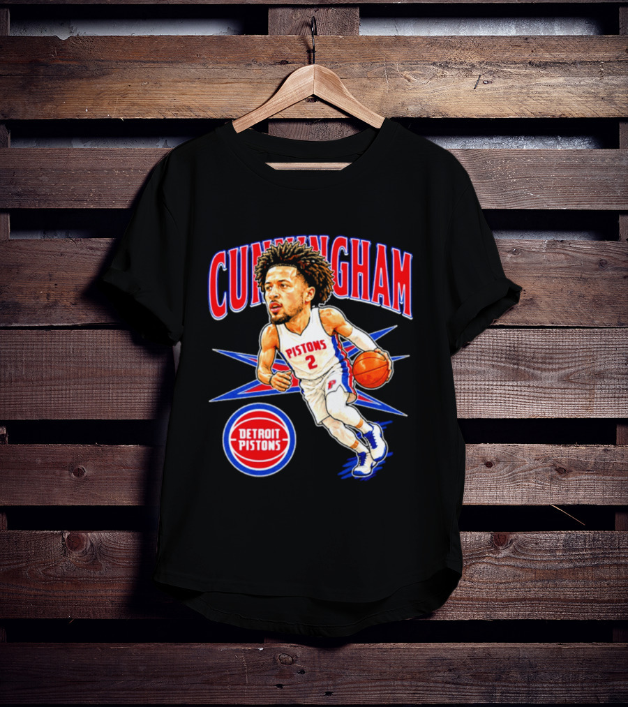 Cade Cunningham Detroit Pistons Basketball Star Number 2 T-Shirt