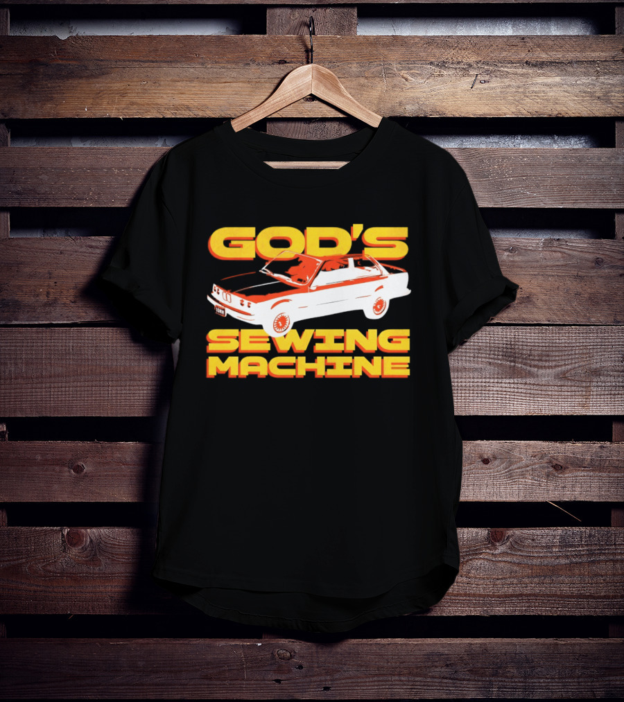 God's Sewing Machine BMW E3 Iconic Car T-Shirt