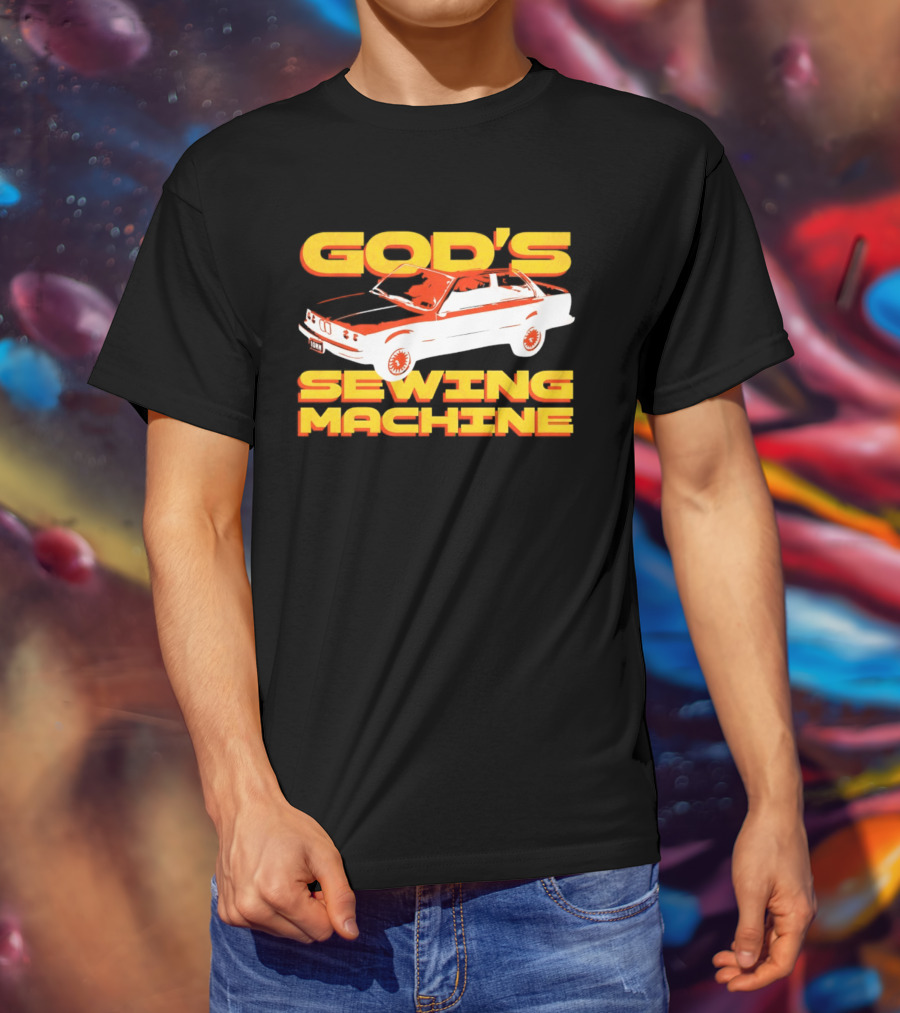 God's Sewing Machine BMW E3 Iconic Car T-Shirt