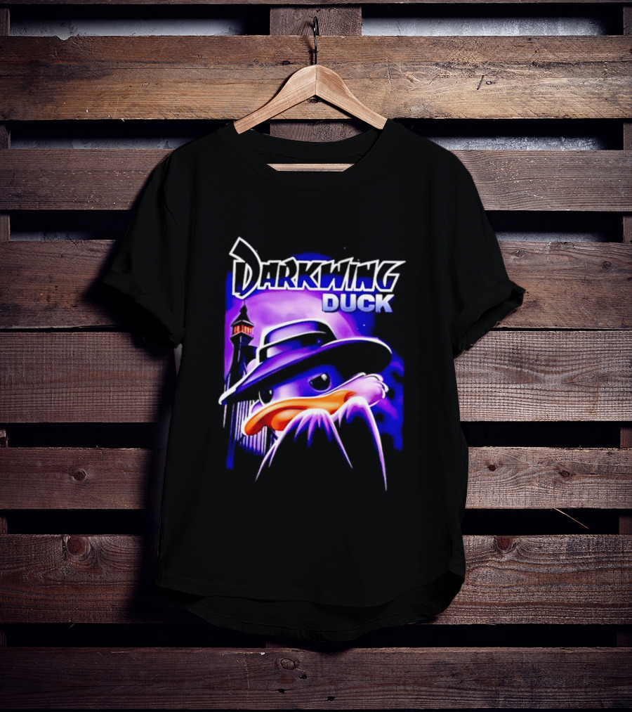 Darkwing Duck Funko Figure Iconic Character With Hat And Cityscape T-Shirt