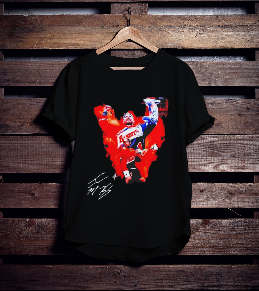Ian MacKay Bandits Lacrosse Legend Signed Color Burst Collage T-Shirt