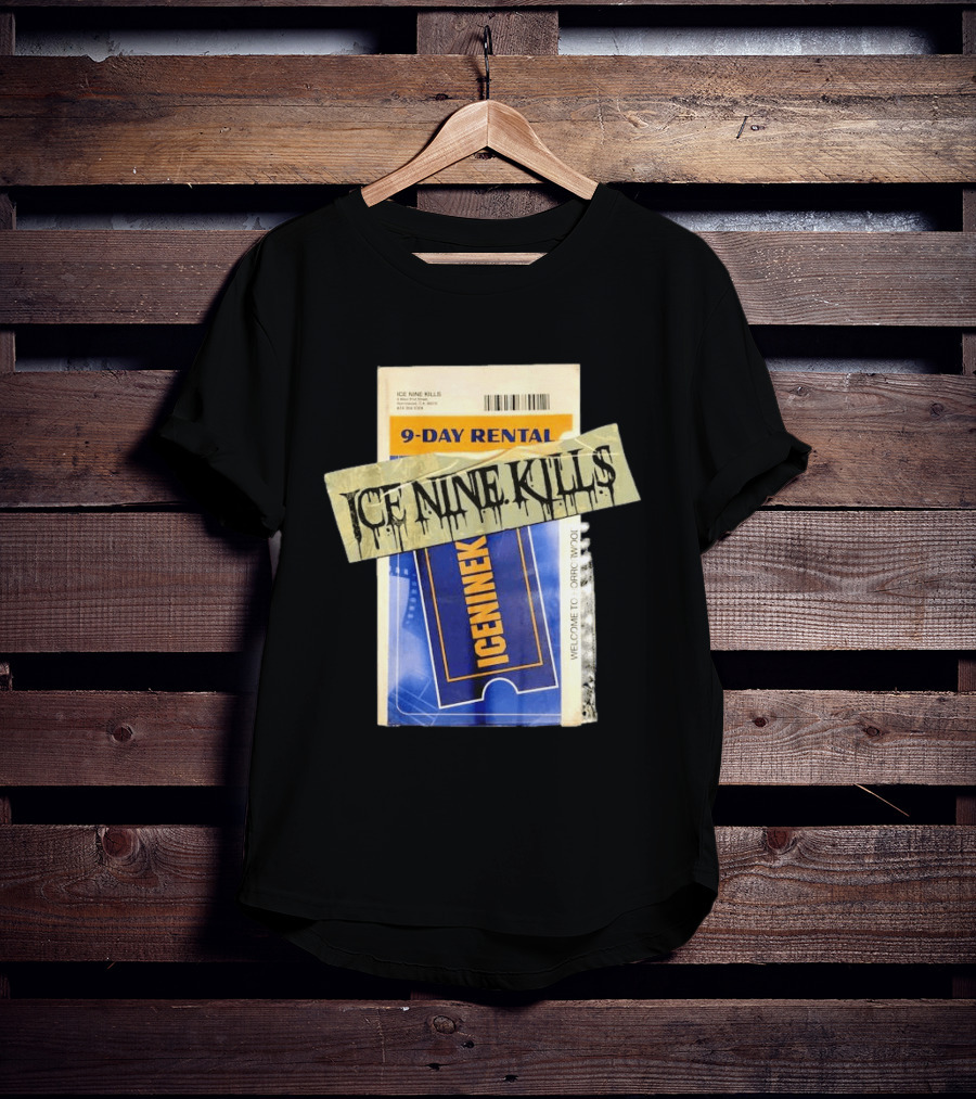 ICE NINE KILLS 9 Day Rental Iceninek Welcome To Horrorwood T-Shirt