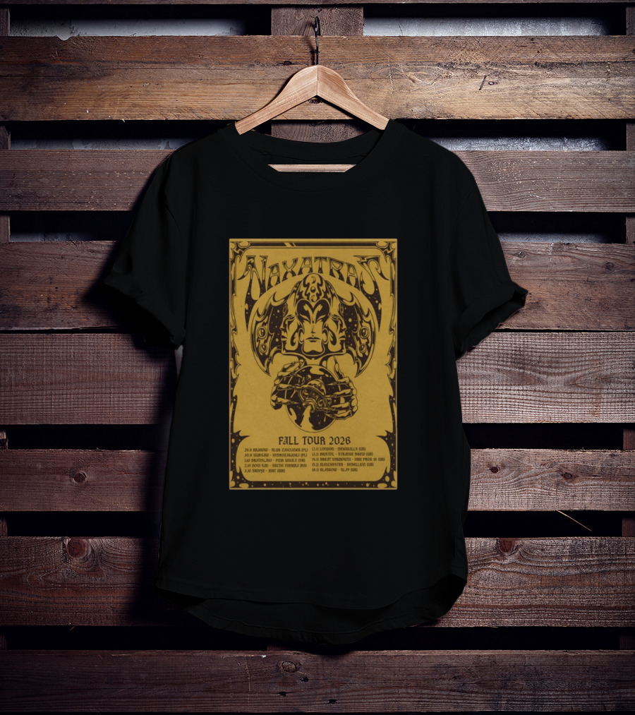 Naxatras Fall Tour 2026 European Concert Dates And Locations T-Shirt