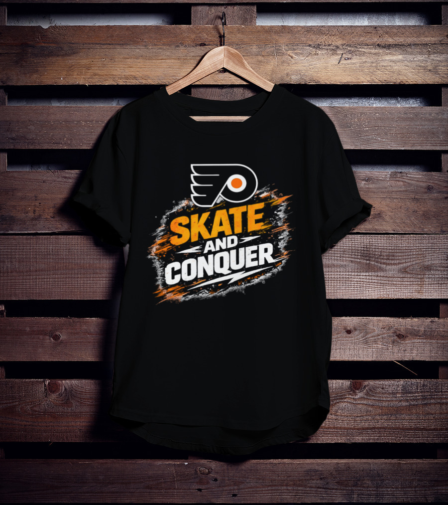 Philadelphia Flyers Skate And Conquer NHL T-Shirt