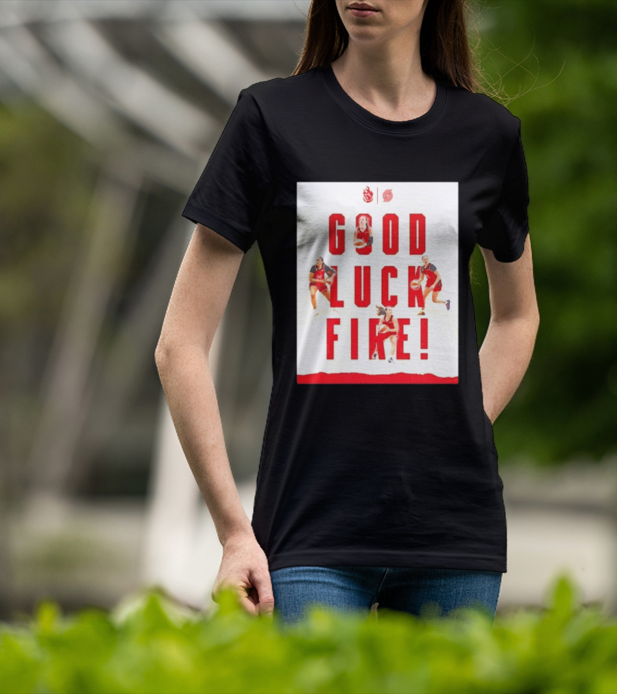 Portland Trail Blazers Good Luck Fire Basketball T-Shirt