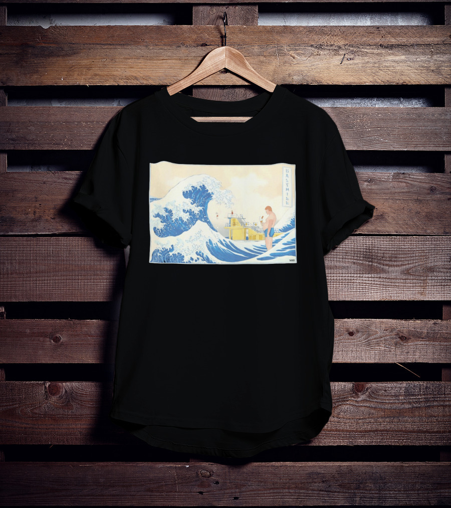 The Great Wave Salthill Swimmer And Diving Board Scene T-Shirt