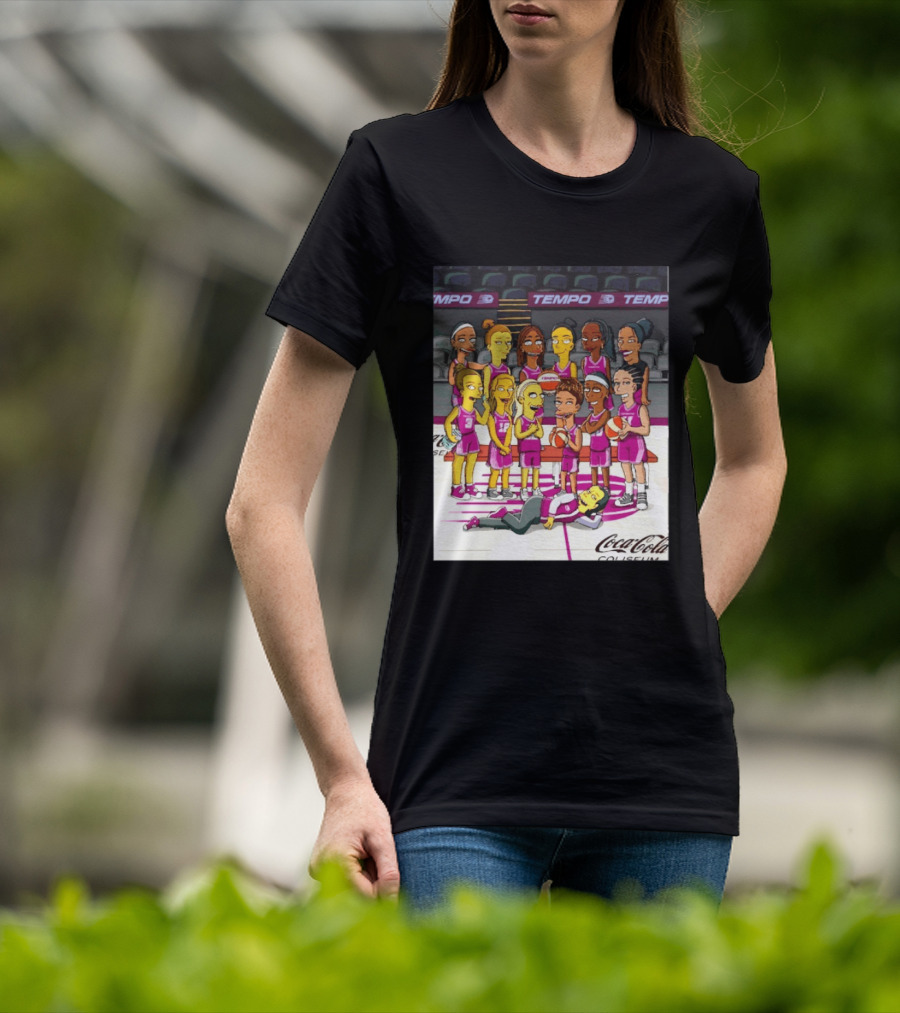 Toronto Tempo WNBA Coca Cola Coliseum The Simpsons Basketball Team T-Shirt