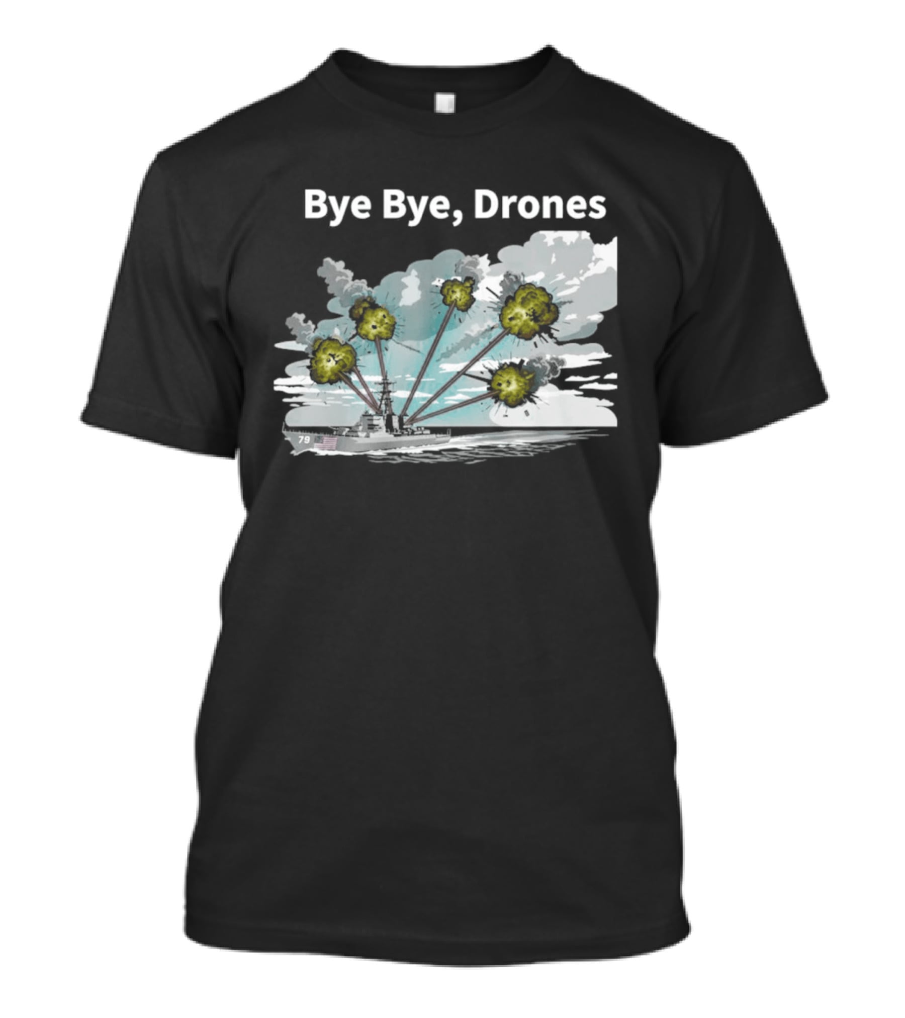 Bye Bye Drones Yellow Flower Cloud T-Shirt