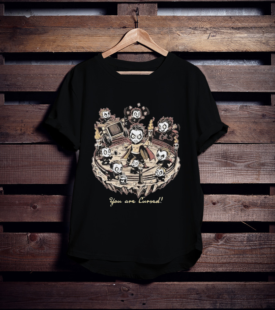 WWE Danhausen You Are Cursed With Minis And Torches T-Shirt