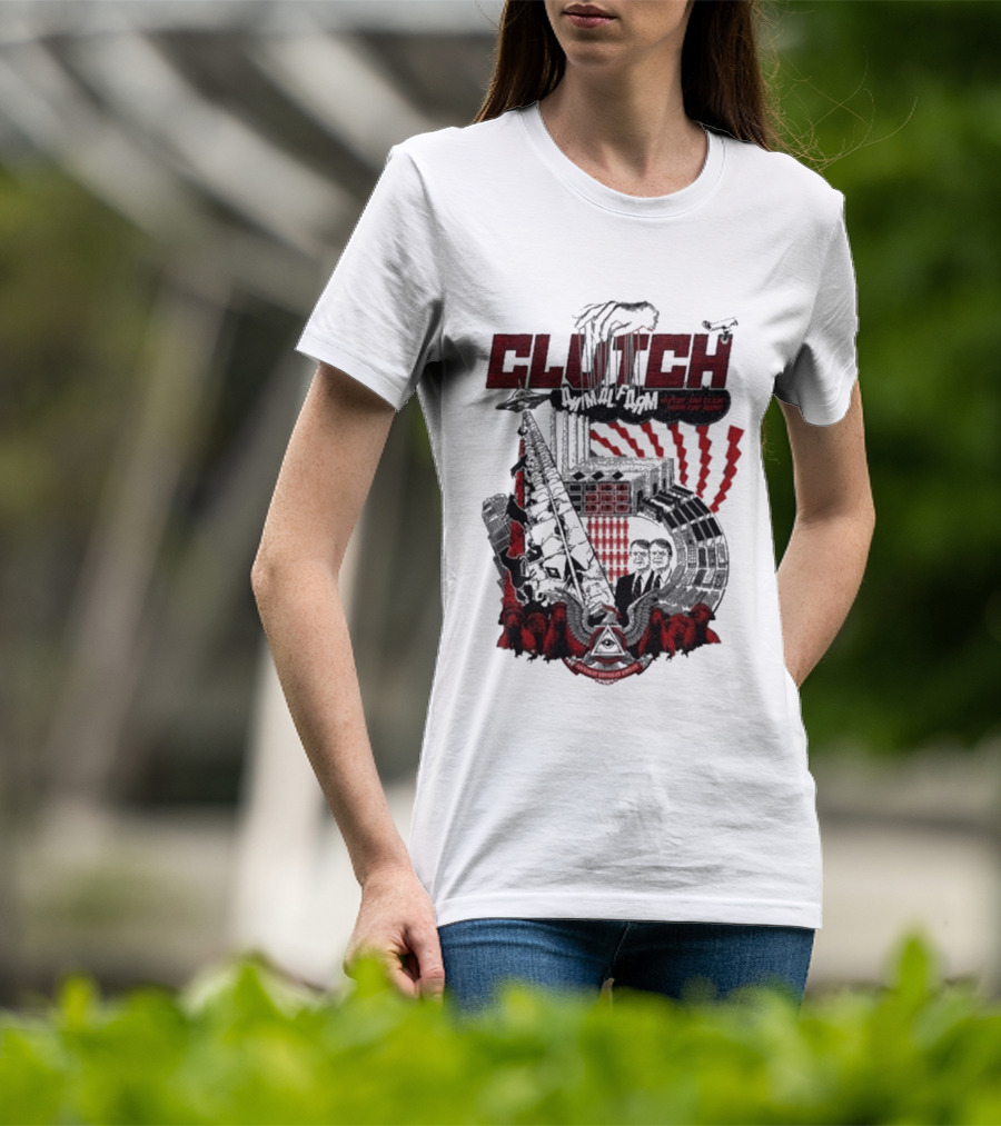 CLUTCH Animal Farm Orwellian Imagery With Windmill And Pig Revolution T-Shirt