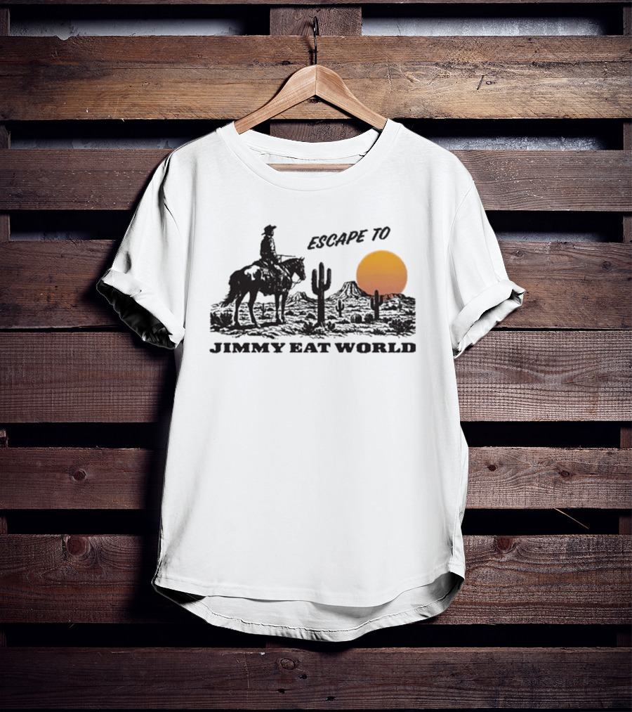 Escape To Jimmy Eat World Cowboy Sunset Cactus T-Shirt