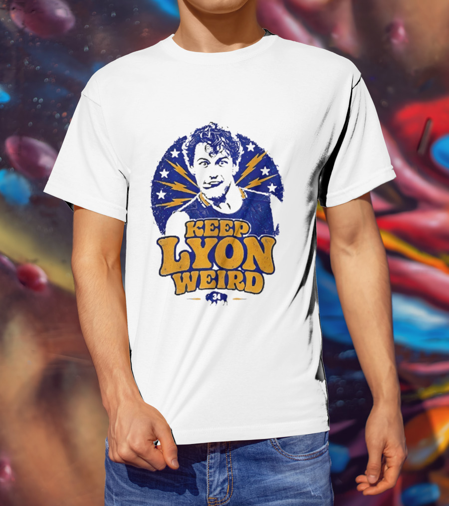 Keep Lyon Weird Hockey Player 34 Buffalo Sabres Lightning Stars T-Shirt