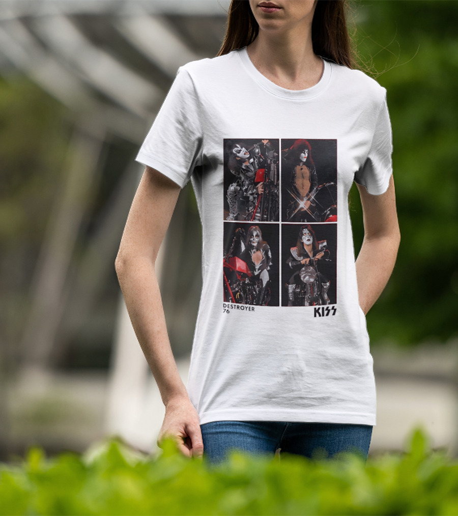 KISS Destroyer 76 Band Members On Motorcycles T-Shirt