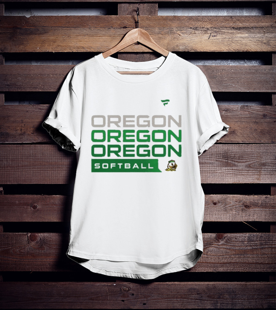Oregon Ducks Softball Triple Oregon Text Tri Blend T-Shirt