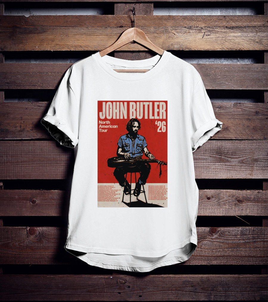 John Butler North American Tour 2026 Shows T-Shirt