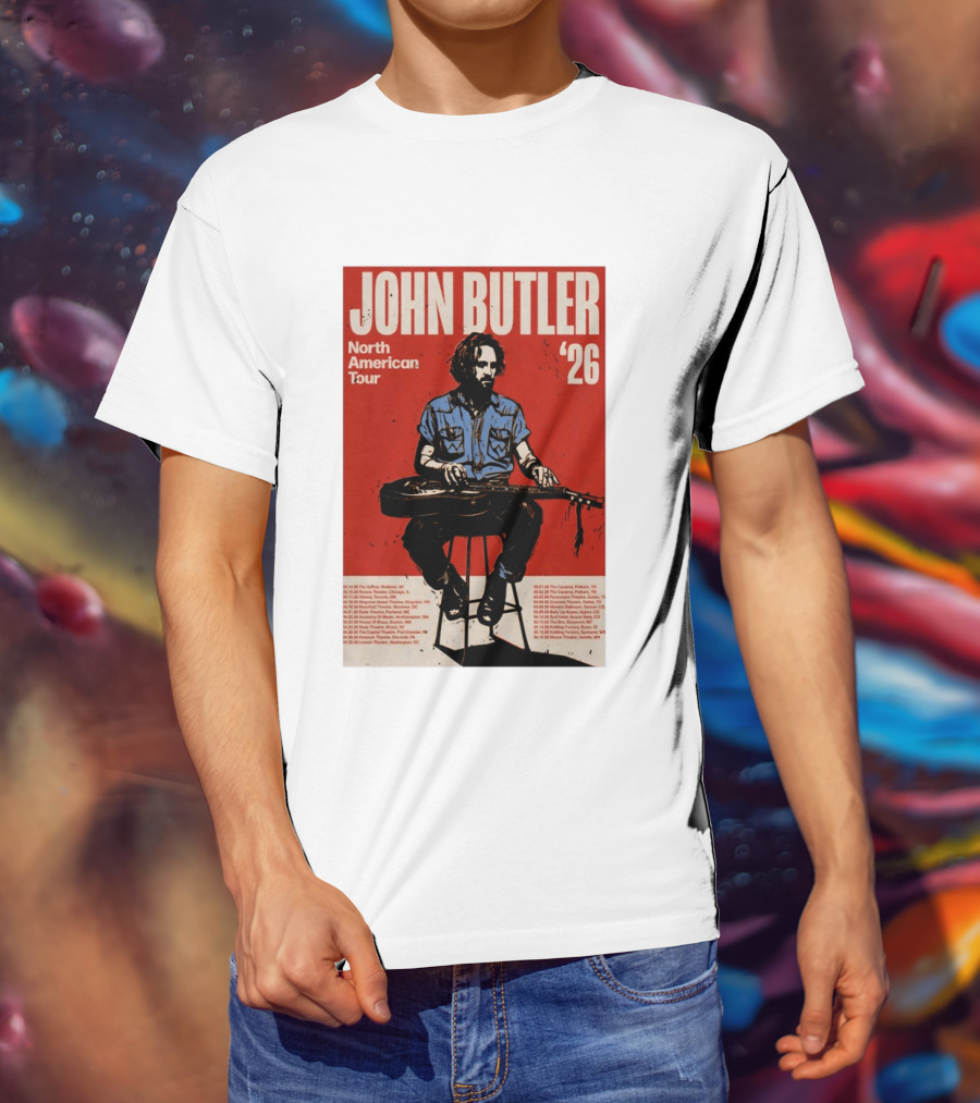 John Butler North American Tour 2026 Shows T-Shirt