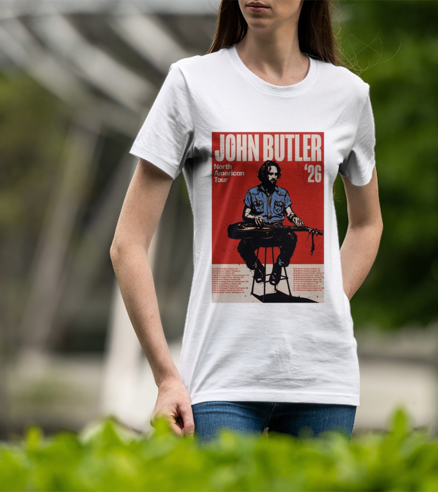 John Butler North American Tour 2026 Shows T-Shirt