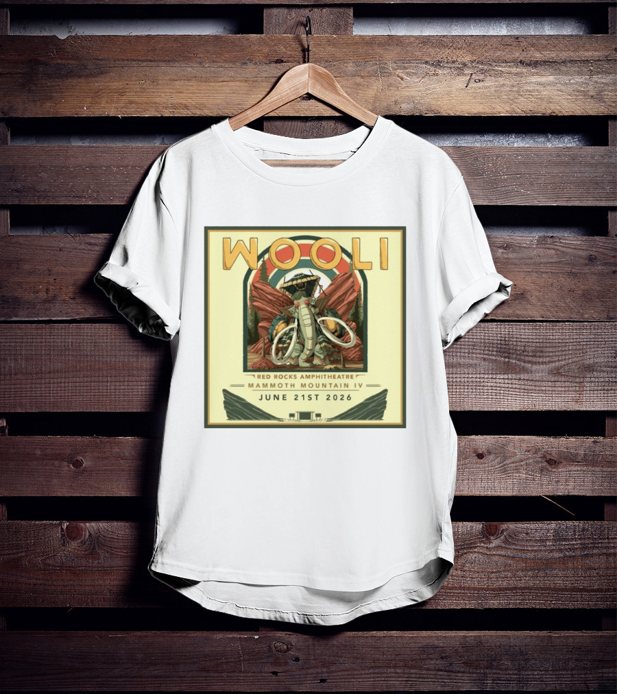 Wooli Red Rocks Amphitheatre Mammoth Mountain IV June 21st 2026 T-Shirt