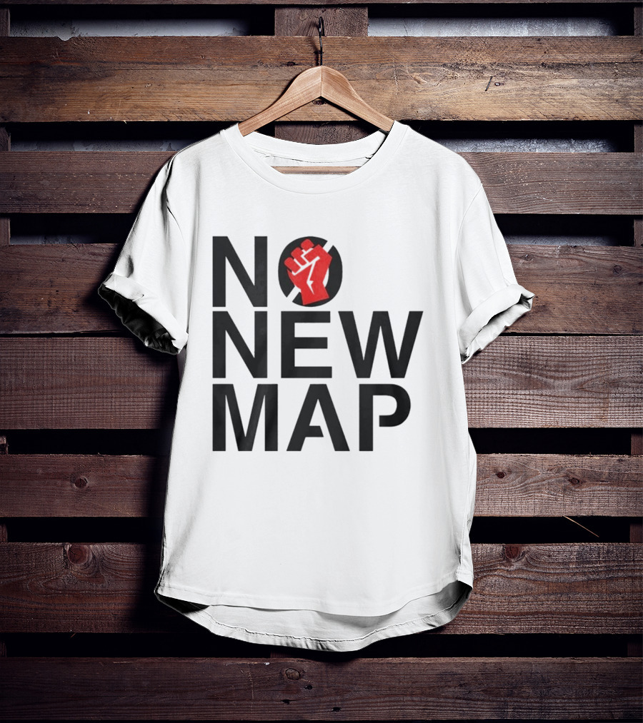 No New Map Protest Red Fist Symbol Virginia T-Shirt