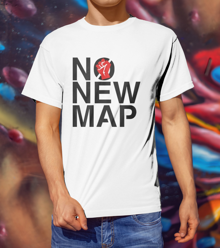 No New Map Protest Red Fist Symbol Virginia T-Shirt