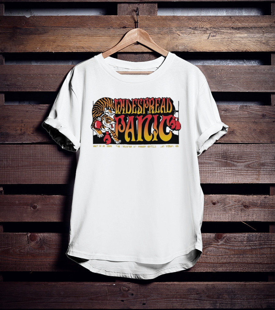 Widespread Panic May 8 10 2026 Las Vegas NV Tiger Boxing Gloves T-Shirt