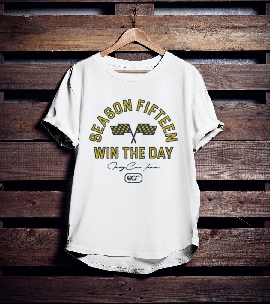 Ed Carpenter Racing ECR Season Fifteen Win The Day Racing Flags T-Shirt