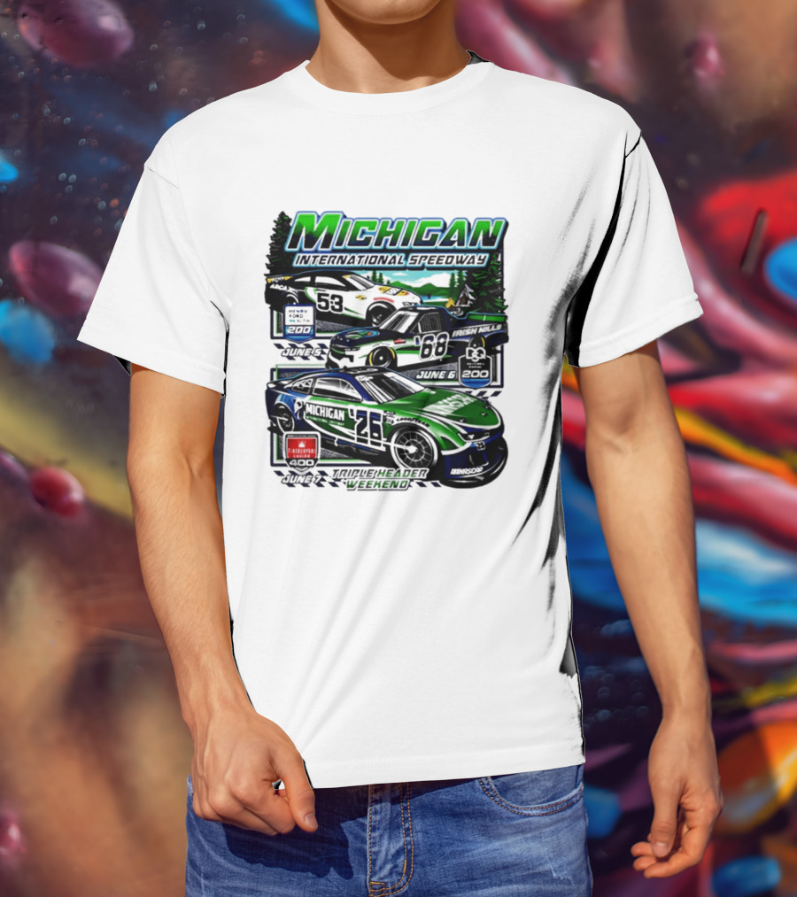 2026 Michigan International Speedway June 16 Race With Cars 58 And 88 T-Shirt